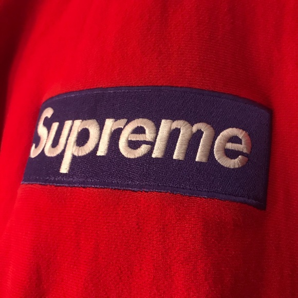 SUPREME RED BOX LOGO BOGO HOODIE